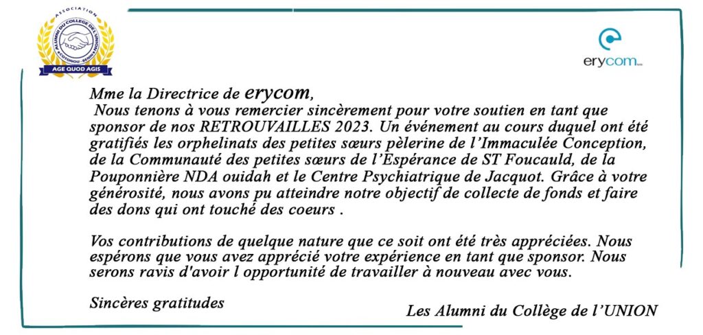 Attestation de remerciement1